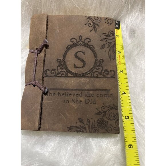 Personalized Leather Journal With "She Believed She Could So She Did" Engraving - Picture 5 of 5